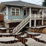 Everett home with visible exterior foundation cracks and leaning front steps indicating structural issues