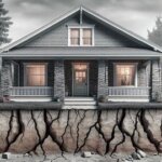 Wenatchee home with visible cracks along the exterior brick and a sinking front porch