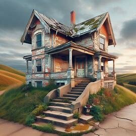 A small Hilltop Tacoma WA home with peeling paint and cracked steps