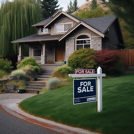For sale sign in front of a Wenatchee home with no activity or showings