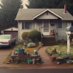 A quiet Everett home with an old mailbox and overgrown bushes, indicating an inherited property