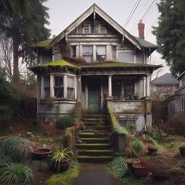 Inherited home in Tacoma with original structure and overgrown yard