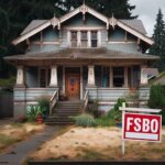 Older Everett home with a “For Sale By Owner” sign in the front yard