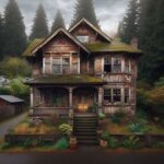 A Tacoma WA home with dated architecture and an overgrown yard