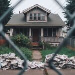 Empty Everett home with overgrown lawn, viewed through a fence — symbolizing distant ownership