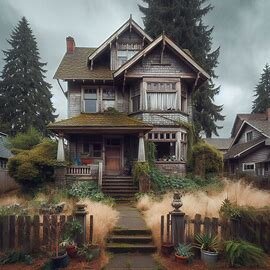 Tacoma WA home inherited through probate with overgrown yard and vacant interior
