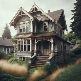 Everett WA home with overgrown yard and older architecture typical of inherited properties