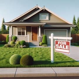 Washington home with “For Sale” sign, well-kept exterior, and no people in sight