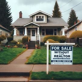 Tacoma WA house for sale by owner with a yard sign out front