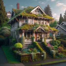 A weathered South Tacoma home with mossy siding and cracked windows
