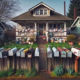 A modest inherited Everett WA home with overgrown landscaping and an aging exterior