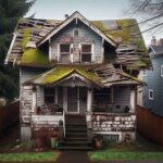 A fixer-upper home in South Forest Park, Everett WA with a sagging roof and peeling paint