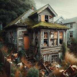 Tacoma home with visible code violations and overgrown exterior