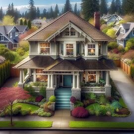 Tacoma house surrounded by trees, inherited and in probate