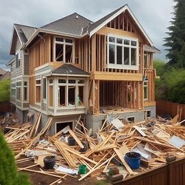 Washington home with a backyard addition under construction and missing permits