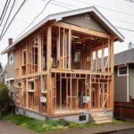 Everett home with exposed framing in a half-finished room, showing signs of unpermitted renovations