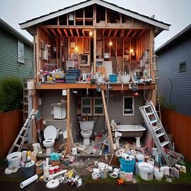 Unpermitted home in South Tacoma WA with visible DIY wiring and unfinished work