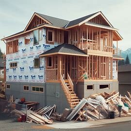 Everett home with an unfinished addition and exposed electrical wiring, indicating unpermitted work