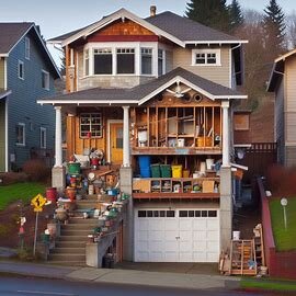 Tacoma home with visible signs of DIY additions and unpermitted construction