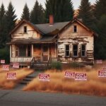 Wenatchee house, faded paint, and a neglected front yard
