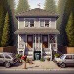 Wenatchee rental property with multiple mailboxes and tenant cars in the driveway, showing signs of occupancy