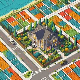 Residential house in Tacoma WA overlaid on a zoning map