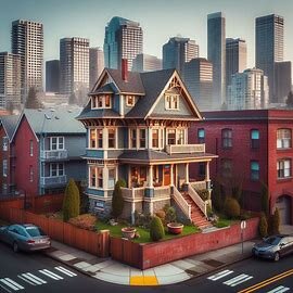 Older Tacoma property facing zoning compliance issues with mixed residential and commercial surroundings