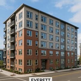 Multi-story apartment building in Everett, symbolizing urban rental properties subject to REET when sold.
