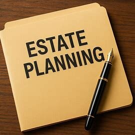 Estate planning documents with pen in Washington home office