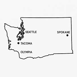 Map of Washington showing probate case locations