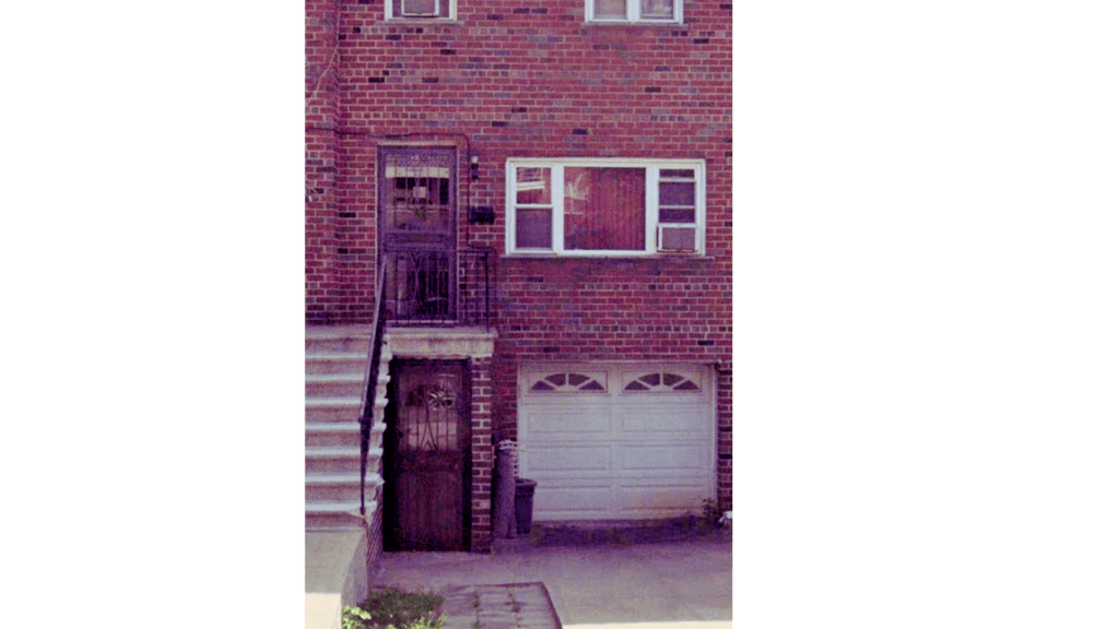 Brick two-family rowhouse with garage in Unionport Bronx near Westchester Ave — typical home 718Homebuyers buys for cash as-is.