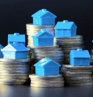 money stacked damaged house [maket_city]