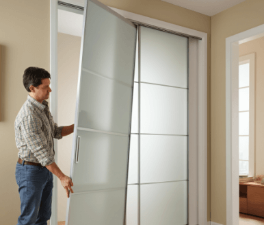 how to remove sliding closet doors