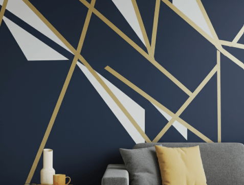 pattern wall tape design ideas