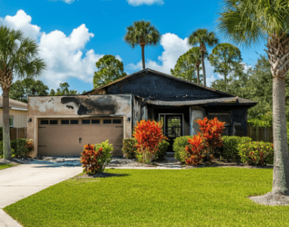 sell a fire-damaged house in north port florida