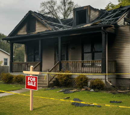 sell house after a fire in cape coral florida