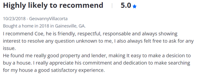 Sell my house fast georgia customer 5 star review