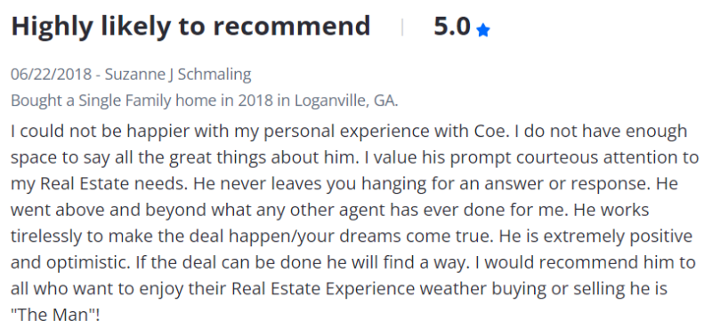 we buy houses georgia customer 5 star review