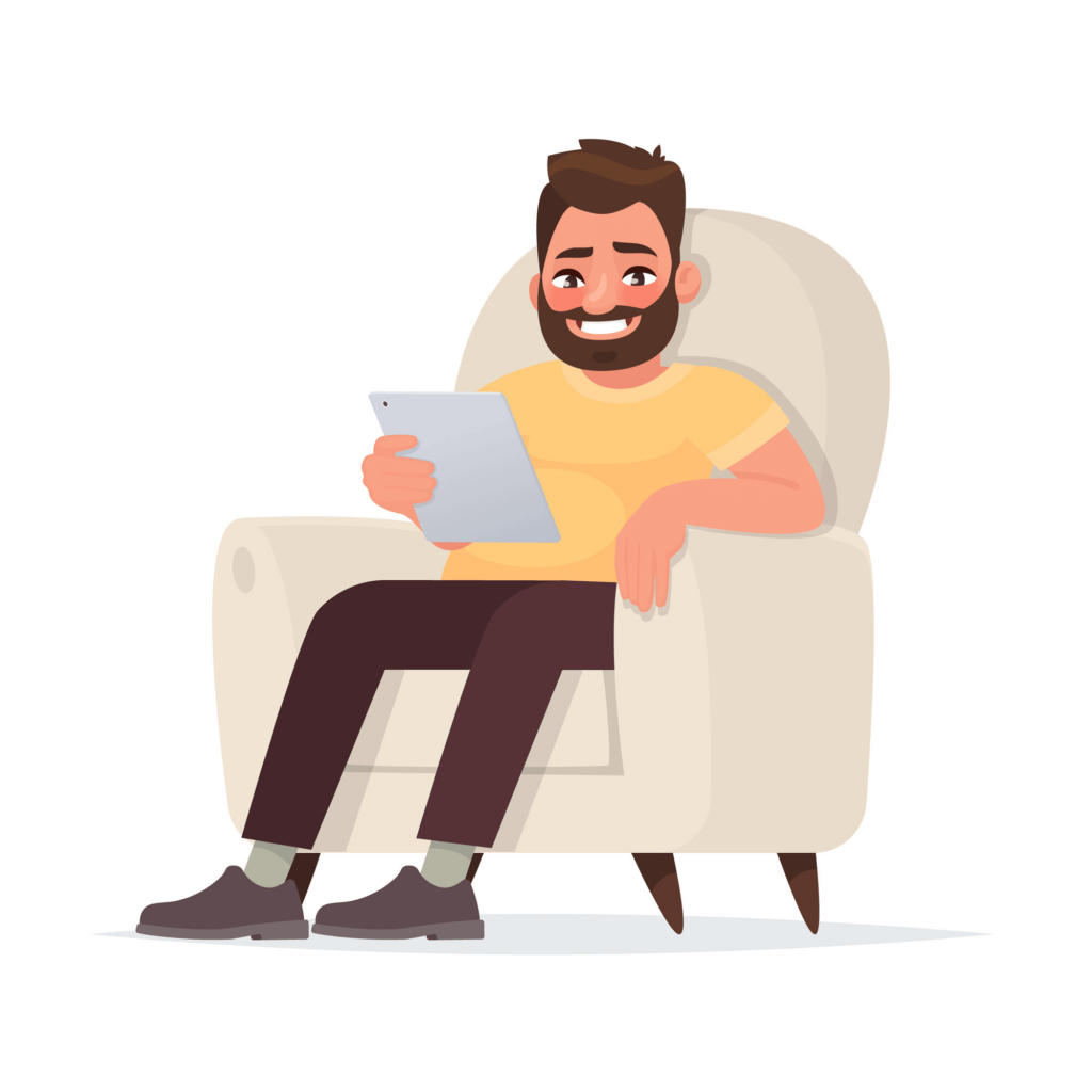 HR Property Doctor LLC avatar sitting on a sofa holding a paper in his hand.