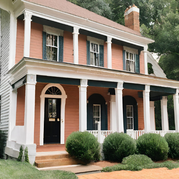 A characteristic Virginia house reflecting the traditional Colonial architecture of the region