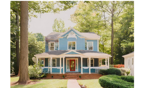 A double-story house from Virginia Beach with a tree