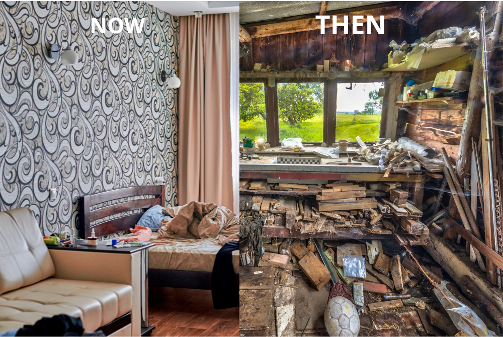 Hoarder house after clean up and renovation in virginia