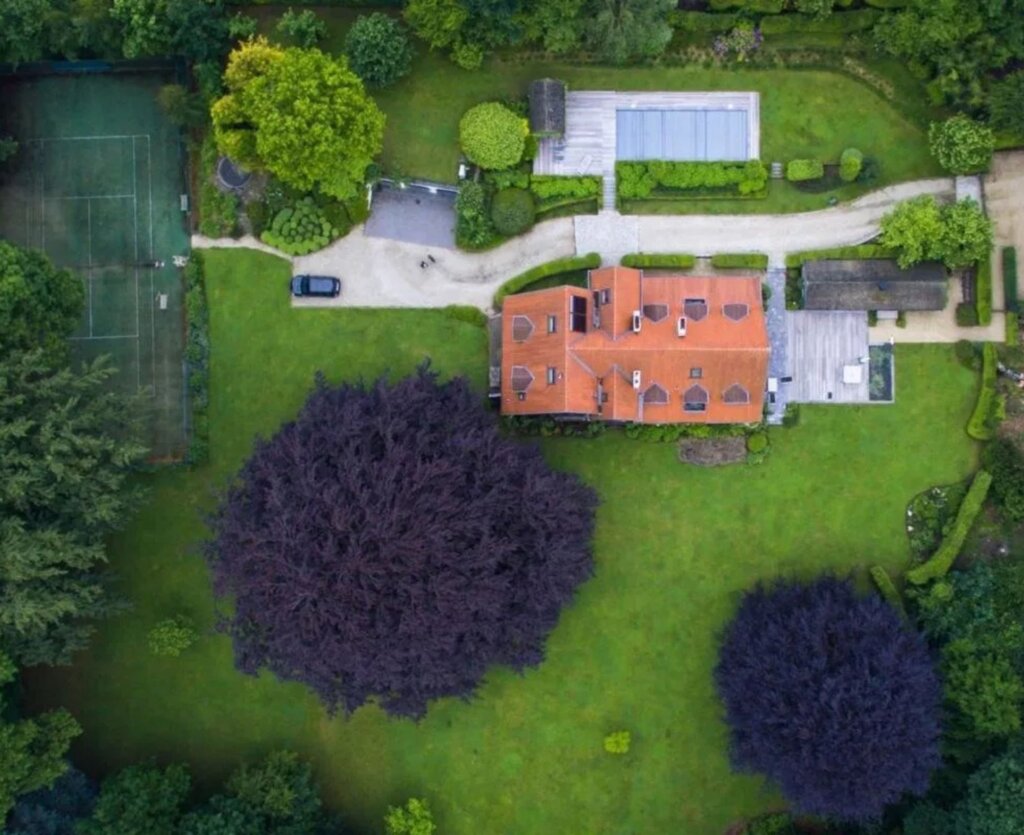 Arial shot of house