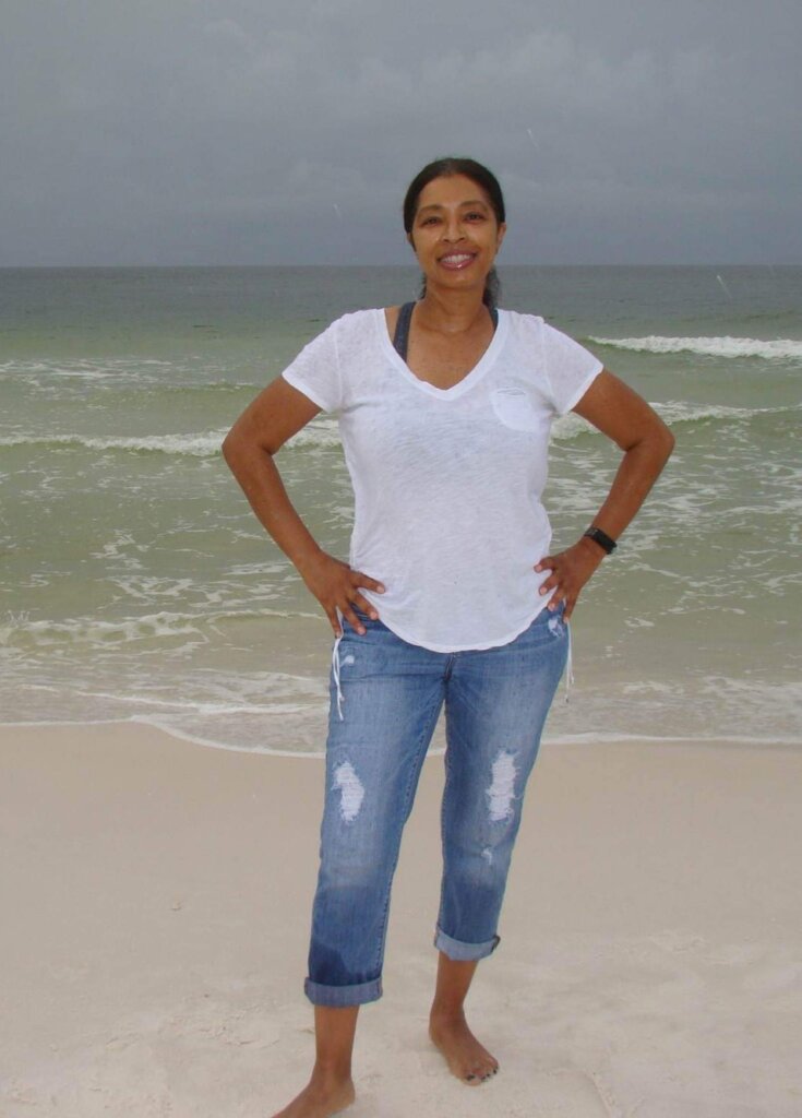 Tonya Whitlow enjoying the beach.