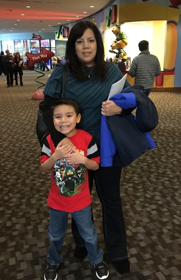 Catalina Ortiz and her son.