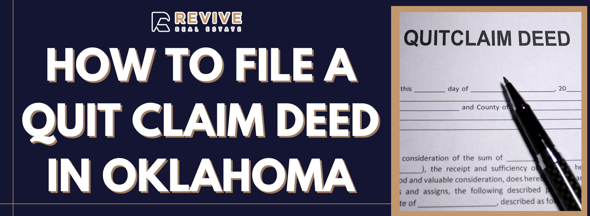 Instructions on Filing a Quit Claim Deed in Oklahoma