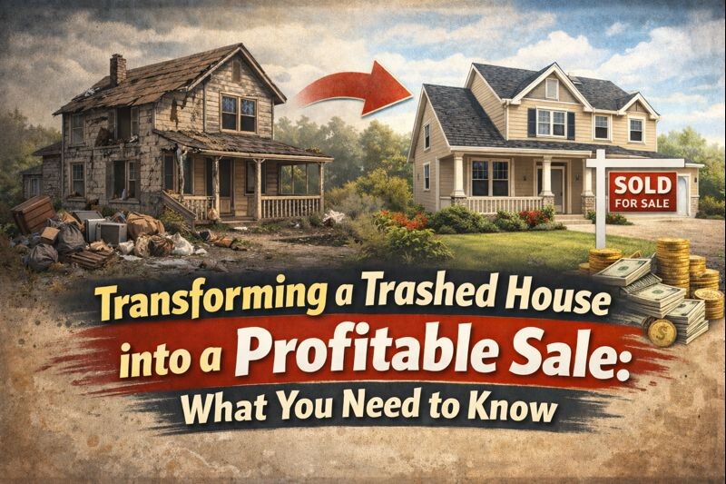 selling trashed house