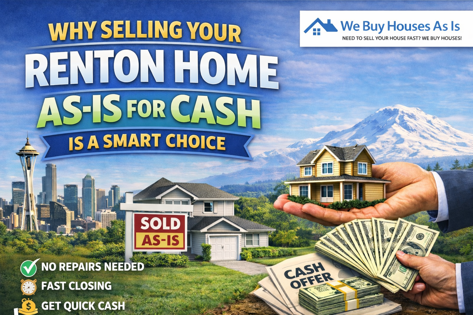 Why Selling Your Renton Home As-Is for Cash Is a Smart Choice