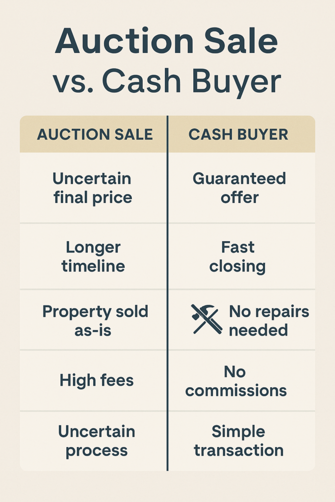 What Happens in Real Estate Auction Vs Cash Buyer