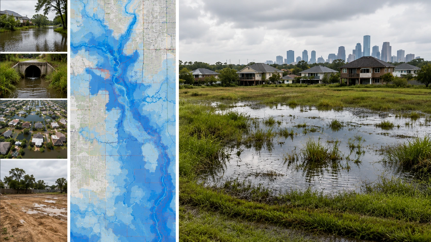 Vacant land and drainage considerations in Houston